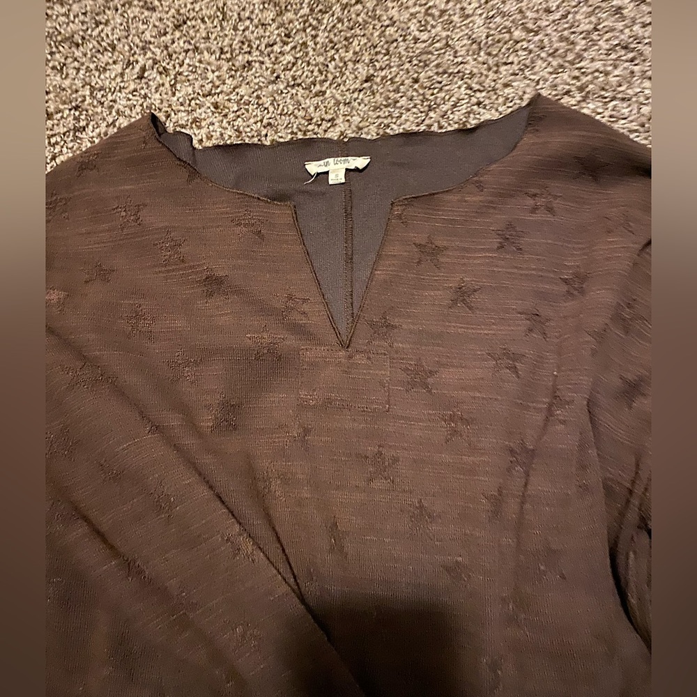 Oversized brown star sweater